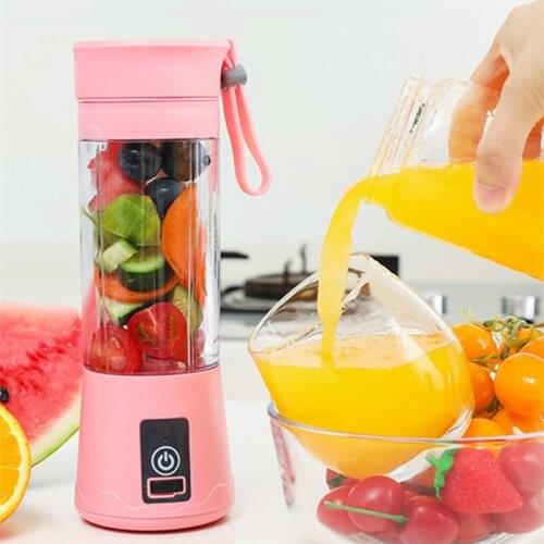 2/4/6 Blades Mini Portable Electric Fruit Juicer USB Rechargeable Smoothie Maker Blender Machine Sports Bottle Juicing Cup