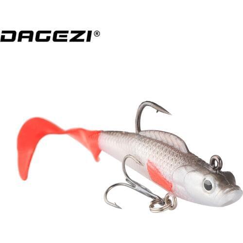 DAGEZI 1pcs Soft Bait Fishing Lures With hook 8.5cm/8G Soft Fishing Lure for Carp Soft Artificial Bait Fishing Gear
