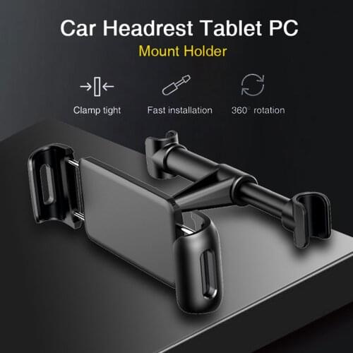 Adjustable Car Headrest Phone Holder for iPad iphone 4-12" Tablets Mount Back Seat Bracket Tablet Car Stand Seat mini table FS