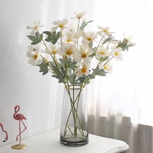 Romantic Artificial Coreopsis Multi-use Handmade Faux Silk Flower Artificial Coreopsis Display for Gifts Wedding Party Decor