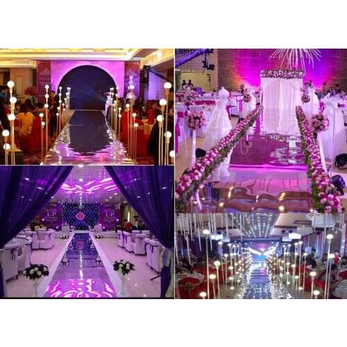 Luxury Wedding Centerpieces Favors Mirror Carpet Carpet Aisle Runner 1M width gold silver color for Wedding Party Decoration