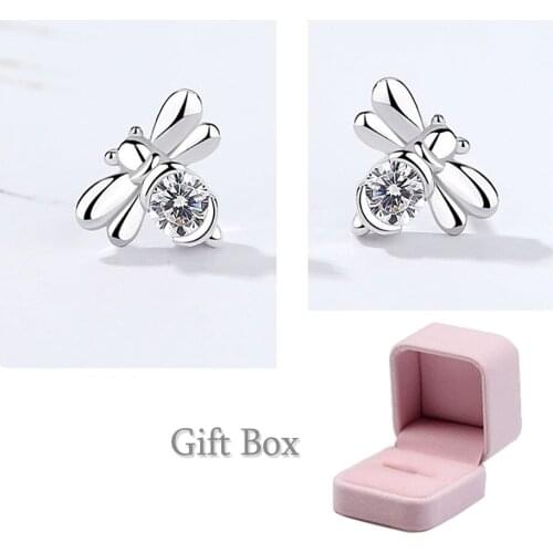 Korean Temperament S925 Sterling Silver Earrings Personality Earrings Bee Earring Ear Jewelry Gift box