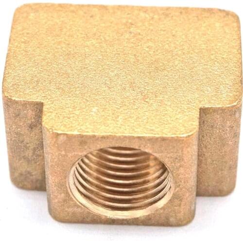 Tee 3 Ways Brass Pipe fittings Equal Female Connector 1/4" BSP Thread For Grease System hydraulic system