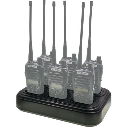 Multi Battery Six Way Rapid Charger for Baofeng UV-82 Series Handheld Transceiver