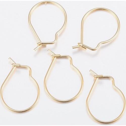 10pcs 304 Stainless Steel Earring Hooks Ear Wire for Jewelry Making DIY Earring Accessories 18x13x0.8mm