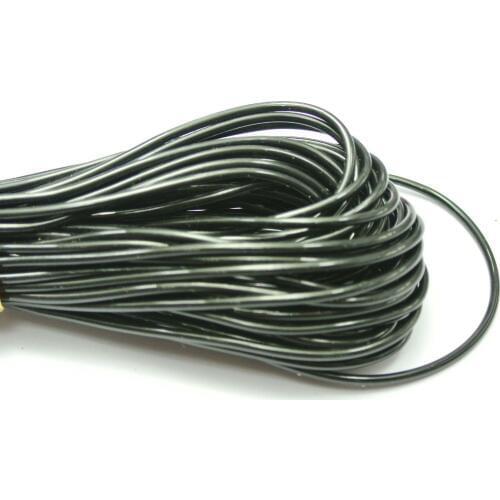 10 Meter Blackk 2mm Plastic Hollow Rubber Tubing Jewelry Cord Cover Memory Wire