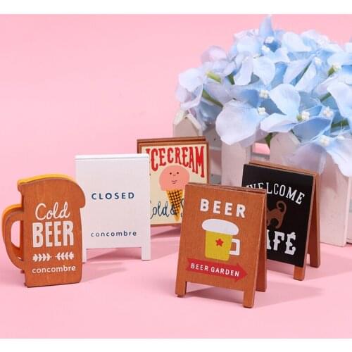 4.2*6cm 1:12 Scale Dollhouse Miniature Coffee Shop Decorative Notice Board Dollhouse Furniture Toys