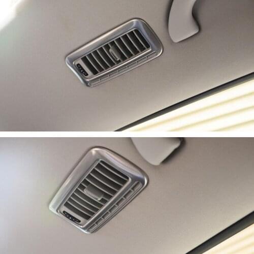 4x Car Roof Air Conditioner Outlet Vent Frame Trim Cover Sticker For Volkswagen Sharan 2013 2014 2015 2016 Car-styling