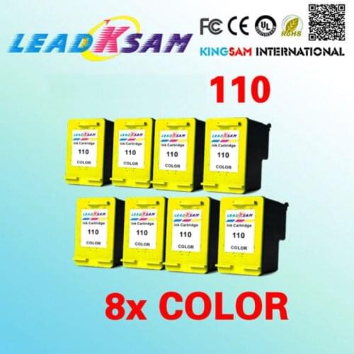 8pcs leadksam ink cartridges compatible for hp110 CB304A for 110 A612 A617 A618 printer