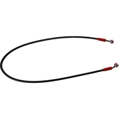 90cm 35" Universal Motorcycle Brake Hose Oil Pipe Braided Fitting Ends Black