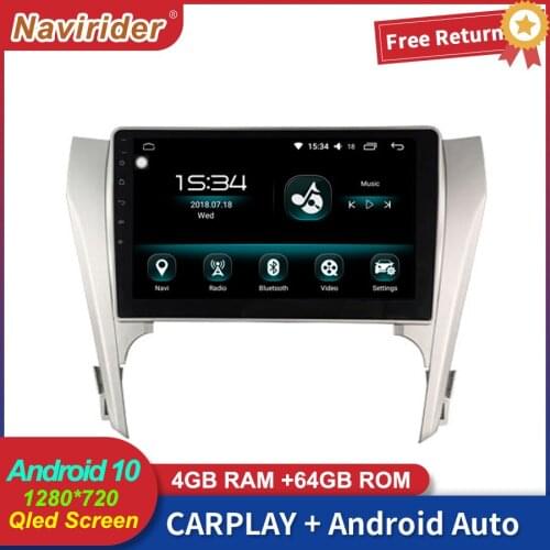 2Din Car Stereo with Screen Android 10 Multimedia For TOYOTA Camry 2012 2014 GPS Car Radio Video Carplay Head Unit