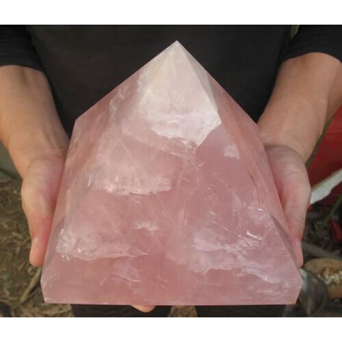 3775g Large NATURE ROSE QUARTZ CRYSTAL PYRAMID POINT HEALING