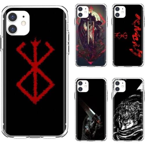 Japanese-anime-Berserk-Art For Apple iPhone 10 11 12 Pro Mini 4S 5S SE 5C 6 6S 7 8 X XR XS Plus Max 2020 Case Cover