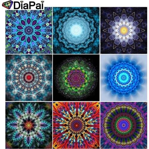 DIAPAI 5D DIY Diamond Painting Full Square/Round Drill "Religious Mandala" 3D Embroidery Cross Stitch 5D Decor Gift