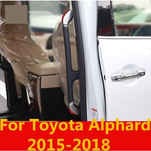 For Toyota Alphard 2015-2018 Chrome Door Handles Chrome Mirror Covers Interior decoration Auto Accessories 4pcs