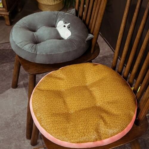 Two Side Cushion Catoon Plush Chair Seat Cushion Back Cushion Comfortable Thick Stool Butt Office Nap Pillow Home Decor