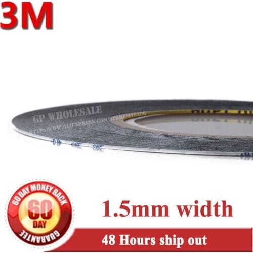 1.5mm * 50M 3M Black 9448 Double Sided Adhesive Tape Sticky for Cellphone Phone LCD Touch Panel Dispaly Screen Housing Repair