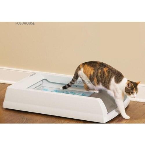 Electric Litter Box Modern Home Pet Supplies Cat Toilet Pet Cat Deodorizing Automatic Cleaning Open Cat Litter Box Furniture