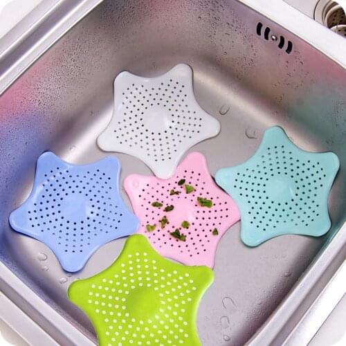 PVC Kitchen Sink Filter Hair Stopper Catcher Filter Bathtub Shower Drain Strainer Sewer Outfall Filter Plug Bathroom Accessories