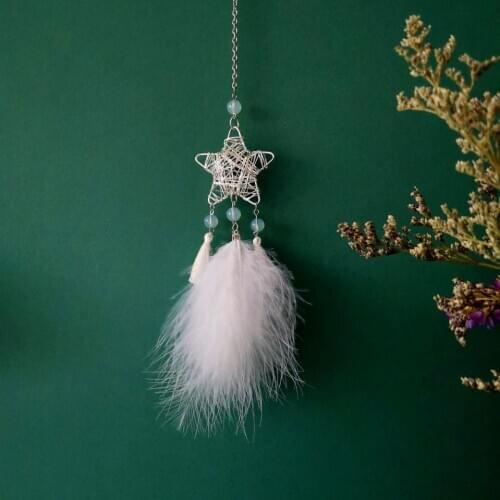 Dream Catcher Car Accessory Interior For Girls Car Hanging Ornament Feather Pendant Car Mirror Auto Decor