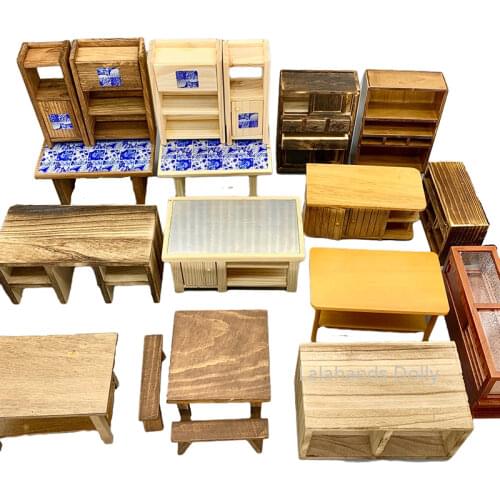 Dollhouse Mini Realistic Retro Home Furnishing Cabinet Furniture Model for Dollhouse Furnishing Accessories
