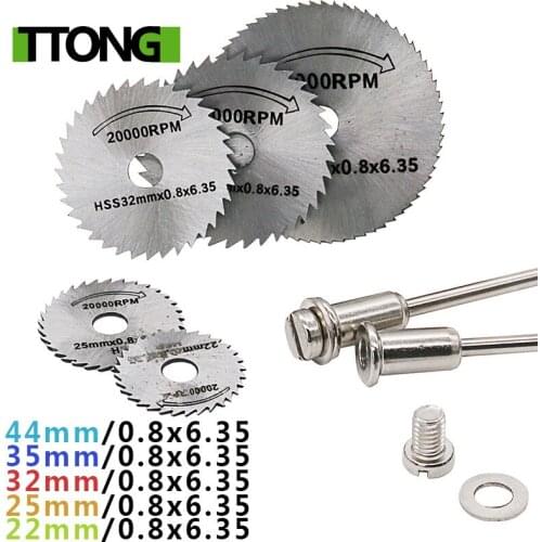 7pcs set Mini HSS Circular Saw Blade Rotary Tool For Dremel Metal Cutter Power Tool Set Wood Cutting Discs Drill Mandrel Cutoff