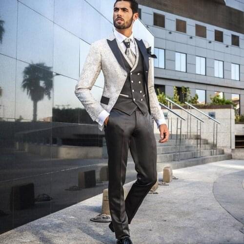 2020 Latest Coat Pant Unique designs Men Suit Slim Fit Fashion Wedding Suits for Men Prom Blazer Groom Tuxedo Jacket with Pants
