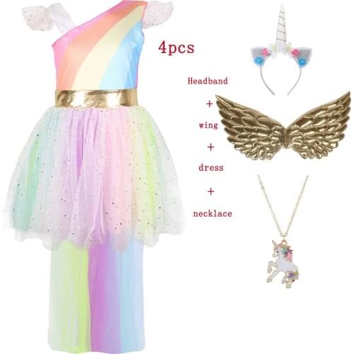 New Arrivals Kids Dresses Girls Dress Summer Clothing Children Princess Party Unicorn Dress elegant Unicorn Clothes Vestidos