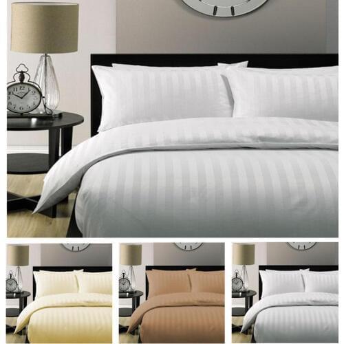 5 Star Hotel Quality STRIPE Luxury Quilt Doona Duvet Cover duvet cover 100% cotton white satin 150 200 230 220 240