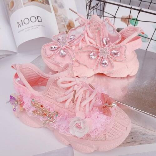 Pink Sneakers kids baby shoes girls Children Casual sneaker toddler Sports for girls 2 to 7 years old childrens shoes flat