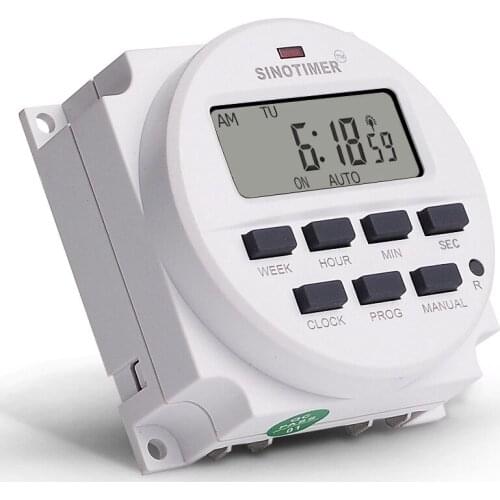 SINOTIMER TM618SH-1 1 Second Weekly Programmable Digital Timer Automatically Turn on Off Microcomputer Time Relay 110V