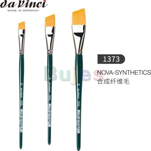 Da Vinci Nova Series 1373 Paint Brush, Slanting Edge Synthetic, Size 4,12, blend of 3 different diameters of synthetic