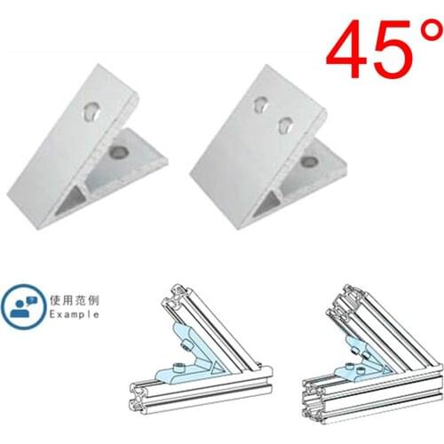 45 Degree Corner Brackets Silvery Black 2020 3030 Joint Bracket