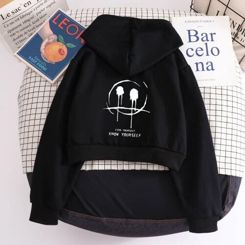 Zip Up Drop Shoulder Letter Graphic Crop Hoodie Sweatshirt Women Crop Jacket Casual Long Sleeve Pocket Short Tops Y2k Clothes