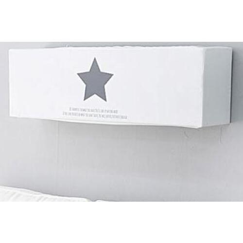 Indoor Air Conditioner Cover Wall Mounted Decorative Hood Embroidery 74 78 81 85 89 95 x 27 x 19cm Star White Gray