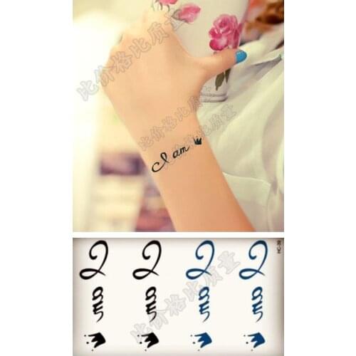 Waterproof Temporary Tattoo Sticker English letter tatto stickers flash tatoo fake tattoos for girl women