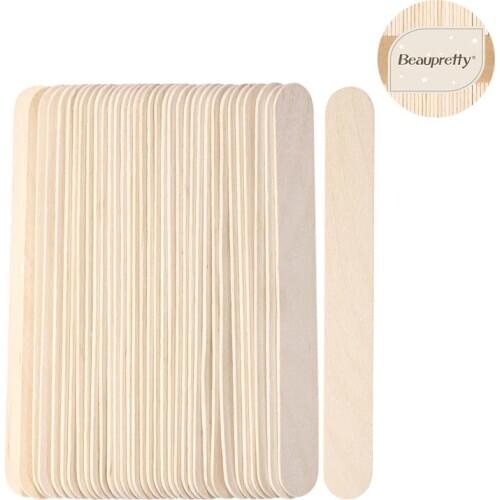 50pcs Wax Sticks Hair Removal Wooden Wax Applicator Sticks Wax Spatula Tongue Depressors Hair Removal Sticks
