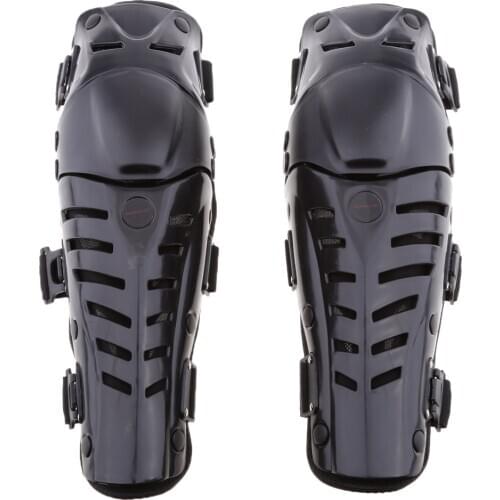 Adults Motorcycle ATV Motocross Crashproof Elbow Knee Shin Guard Pad Protector for Men & Women Adjustable Size (Black)