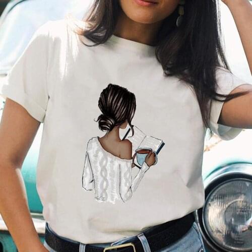 Women T-shirts Sweet New Style Ladies O-neck Trend Short Sleeve Cartoon Female Graphic Fashion Tee T Top Shirt Print T-Shirt