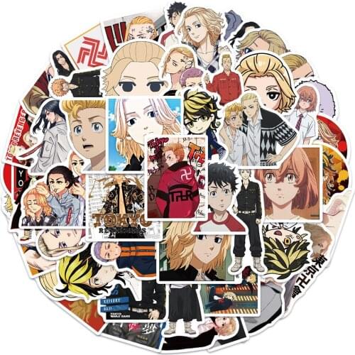 10/30/50PCS Cartoon Anime Tokyo Avengers Sticker Laptop Skateboard Mobile Phone Graffiti PVC Gift Toy Waterproof Sticker Wholesa