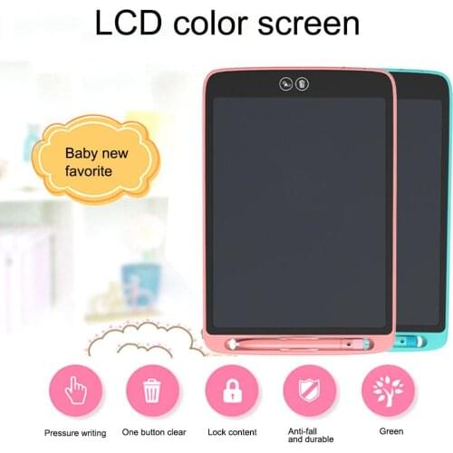 ABS material 12-inch Lcd Writing Tablet Color Partially Erasable Lcd Writing Board one-click clear screen and partial erase
