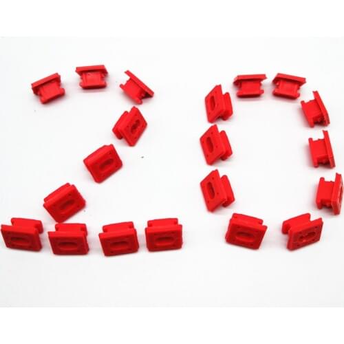 20pcs Interior Panel Fixing Buckle Dashboard Dash Trim Strip Clips Red Insert Grommets for BMW E46 E66 E83N E65