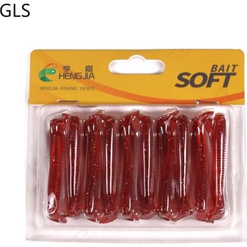 20 Pcs/Pack 6cm/7cm Spiral T-tail Fish Soft Lure 1/1.4g Silicone Worm Bionic Sea Bass Fishing Lure 2021New