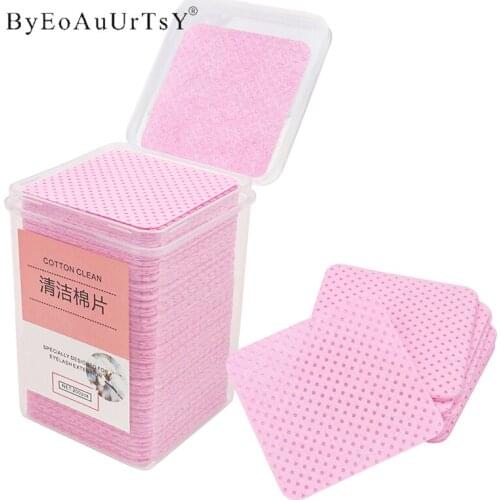 200pcs Nail Art Magic Wipe Tips Cotton Polish Remover Napkin Eyelash Clean Tissue Absorb Glue Soak Paper Pad Wiper Manicure Tool