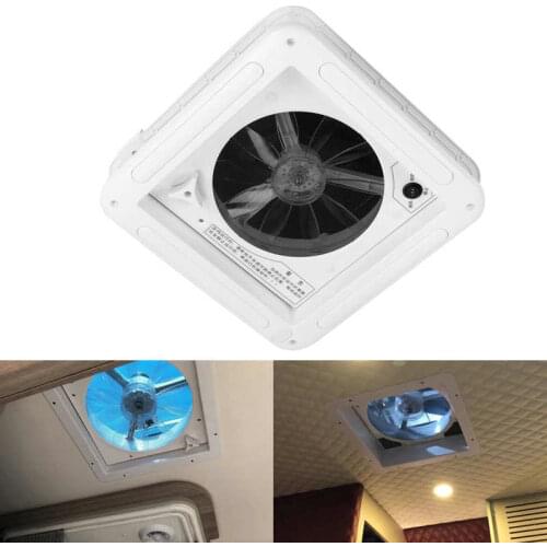 280x280mm 11'' CE Caravan accessories Motorhomes vents 12 volt fan with LED camper rv window Recreational Vehicle manual control