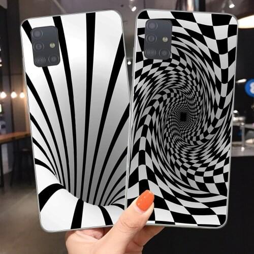 3D Visual Art Phone Case for Samsung Galaxy A21S A32 A41 A52 A72 A71 A70 4G/5G S10 S20 S21 Plus Ultra Stripe Soft Shell