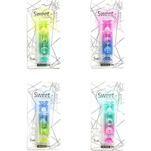 4pcs/set Kawaii Candy Gradient Color White Out Corrector Correction Tape Supply U4LD
