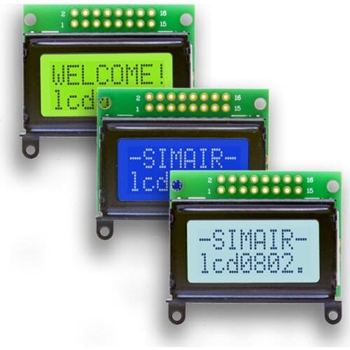 5PCS/LOT 5V SPLC780D COB STN 16PIN 802 8*2 8x2 Dot Matrix Panel Module Character LCD Display Screen LCM 0802