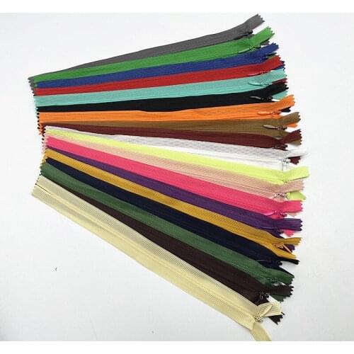 New 5pcs 25-35mm Invisible Lace Zipper Screen Side Color Invisible Zipper Nylon for Sewing Garment Accessories DIY #21