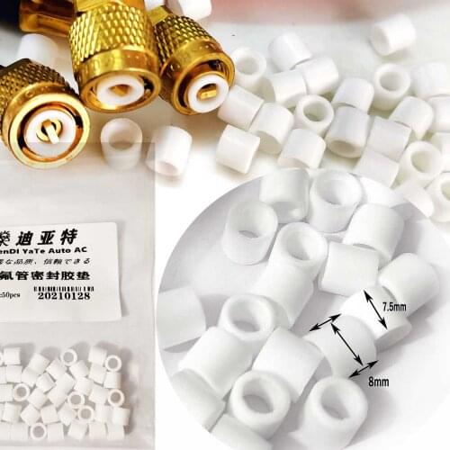 50pcs air conditioning 1/4'' Charging Hose,1/4'' 5/16'' 3/16'' Valve Gasket, Manifold Repair Seal Kit Replacement